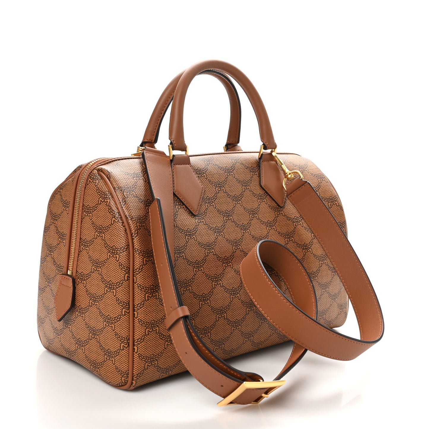 Lauretos Nappa Medium Ella Boston Bag Cognac