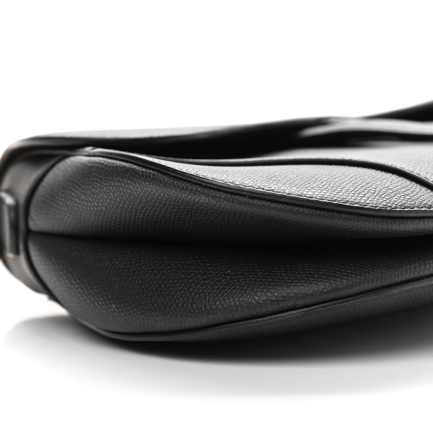 Christian Dior Grained Calfskin Saddle Bag Black 5 of 13