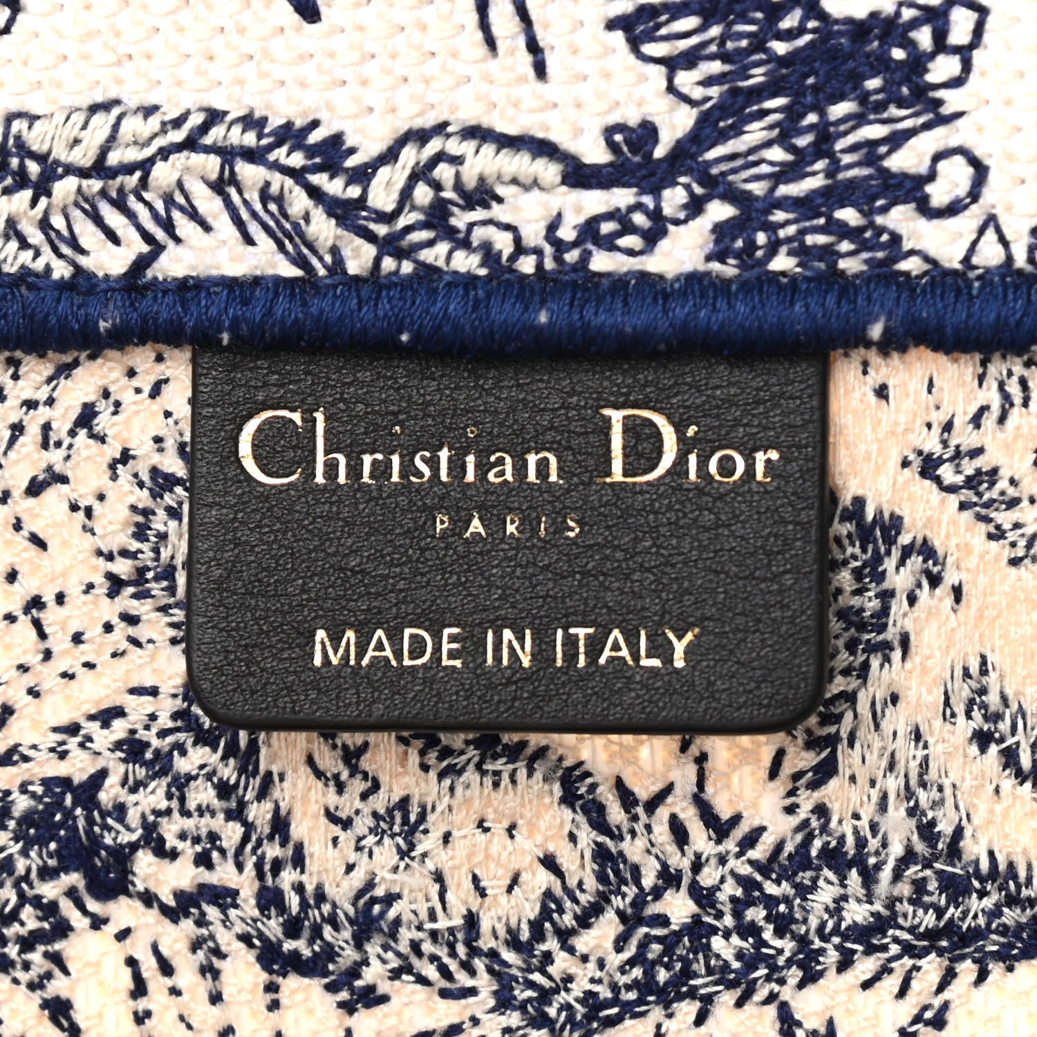 Christian Dior Canvas Embroidered Medium Dioriviera Toile De Jouy Book Tote Blue 6 of 11