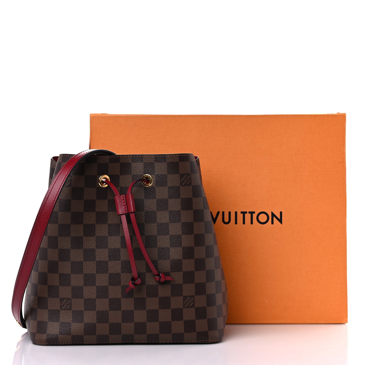 Damier Ebene Neonoe MM Cherry Berry