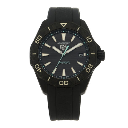 Tag Heuer Stainless Steel Rubber 40mm Aquaracer Professional 200 Solargraph Quartz Watch Black WBP1112 1 of 4