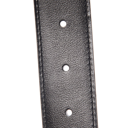 Hermes Box Togo 32mm Guilloche H Belt 85 Black Bordeaux 6 of 6