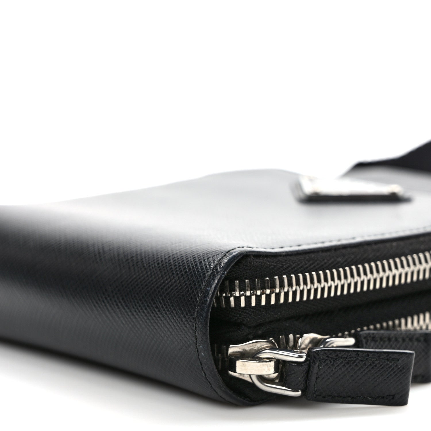 Prada Saffiano Phone Crossbody Pouch Black 9 of 11