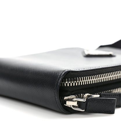 Prada Saffiano Phone Crossbody Pouch Black 9 of 11