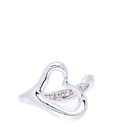Tiffany Sterling Silver Elsa Peretti Open Heart Ring 47 4 1 of 4