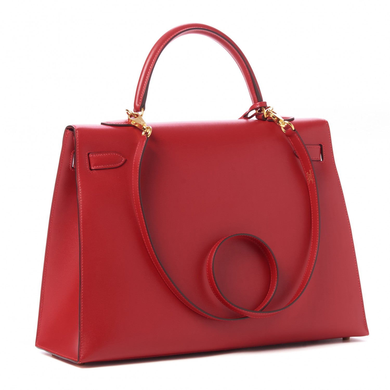 Hermes Tadelakt Kelly Sellier 35 Rouge Vif 2 of 31