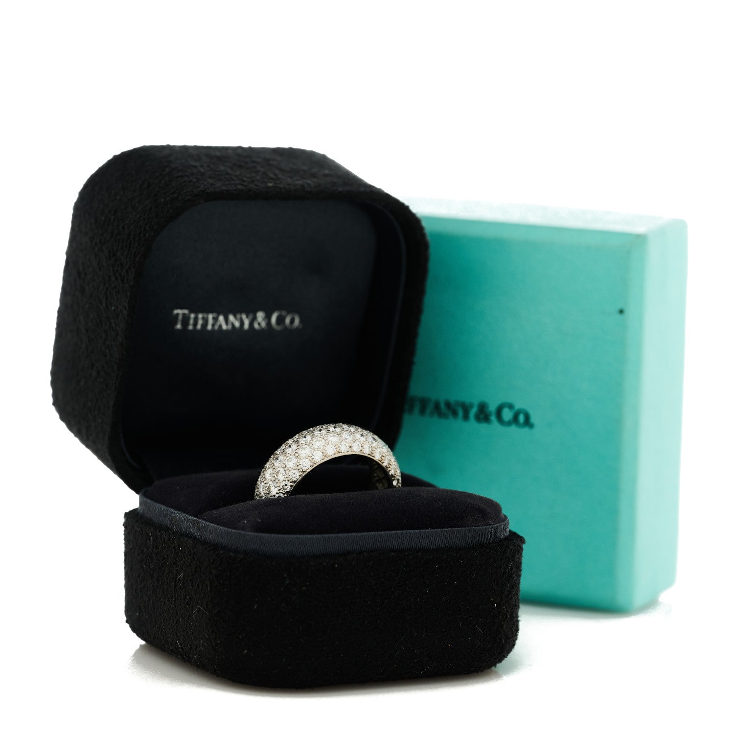 Tiffany Platinum Diamond Five Row Etoile Band Ring 52 6 5 of 5