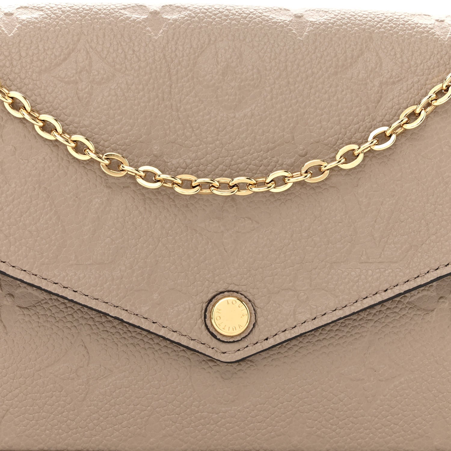 Louis Vuitton Empreinte Pochette Felicie Chain Wallet Tourterelle 8 of 12