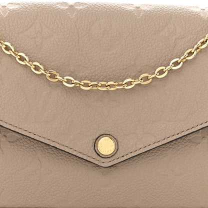 Louis Vuitton Empreinte Pochette Felicie Chain Wallet Tourterelle 8 of 12