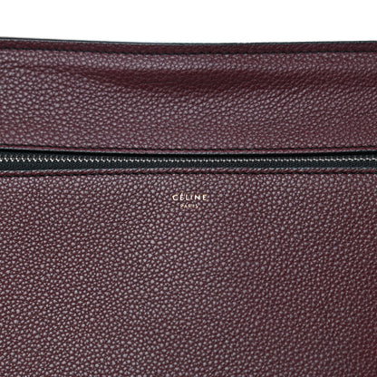 Celine Drummed Calfskin Medium Edge Shoulder Bag Wine 12 of 14