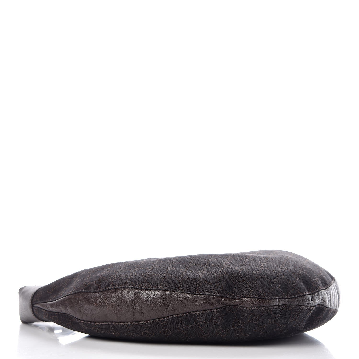 Gucci Denim Monogram Half Moon Hobo Dark Brown 4 of 9