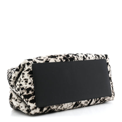Chanel Lambskin Pony Hair Printed Clutch With Chain Black White 4 of 11