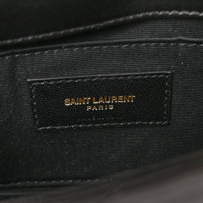 Saint Laurent Lambskin Patchwork Monogram Jamie Chain Wallet Black 7 of 10