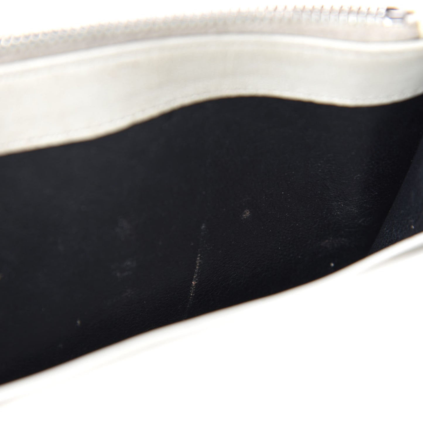 Calfskin Crocodile Embossed Kate Monogram Tassel Chain Wallet Cremasoft
