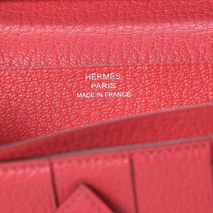 Hermes Chevre Mysore Bearn Gusset Wallet Bougainvillea 6 of 9