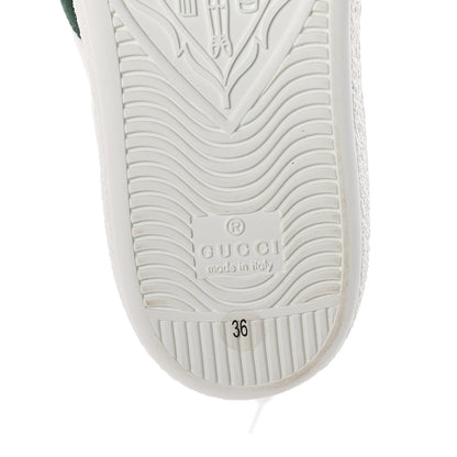 Gucci Calfskin Web Bee Embroidered Womens Ace Sneakers 36 White Green 7 of 7