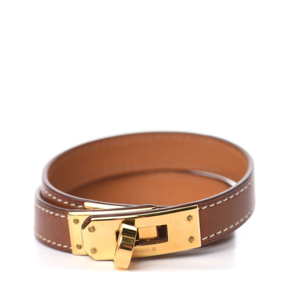 Hermes Barenia Kelly Double Tour Bracelet M Fauve 1 of 4