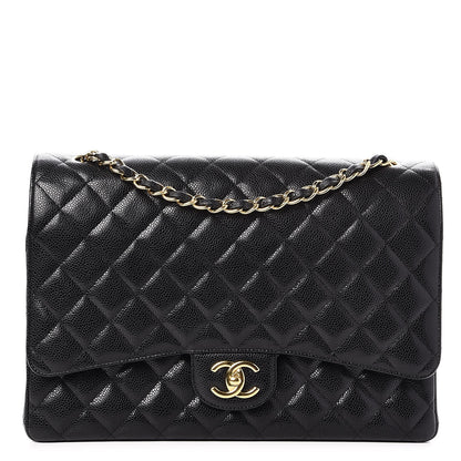 Chanel Caviar Quilted Maxi Double Flap Black 1 of 8