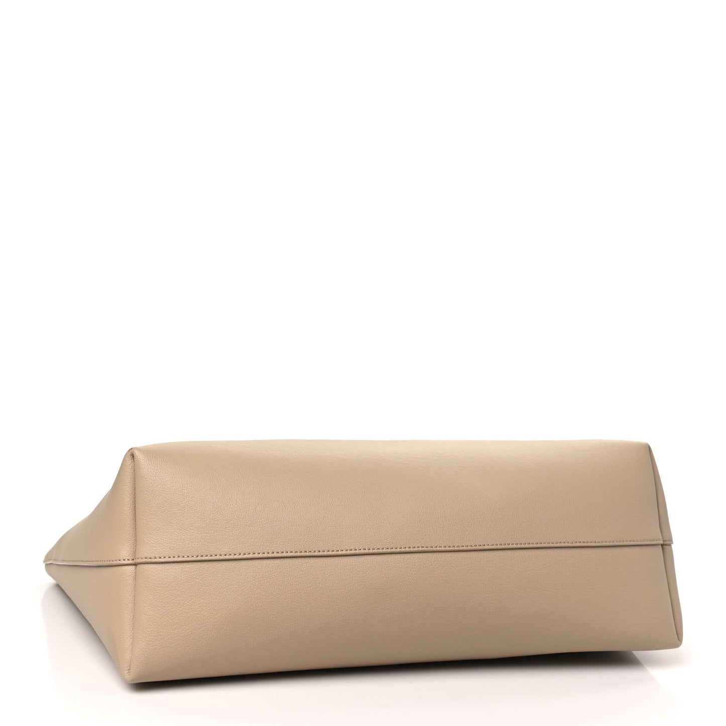 Calfskin Large Shopping Tote Dark Toffee