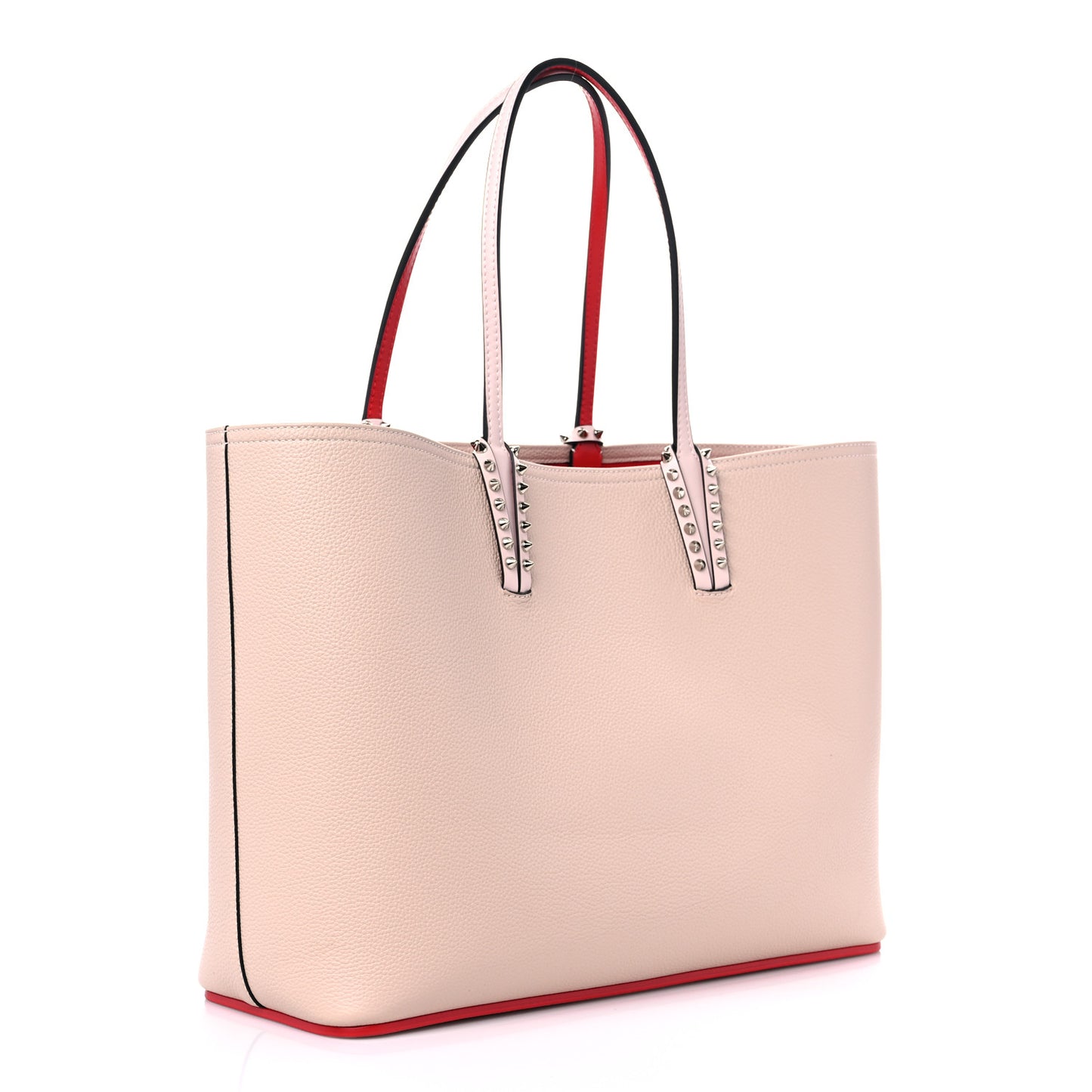 Calfskin Spikes East West Cabata Tote Ballerina