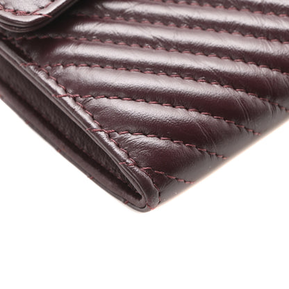 Chanel Aged Calfskin Chevron Quilted 2.55 Reissue Flap Wallet Burgundy 9 of 10