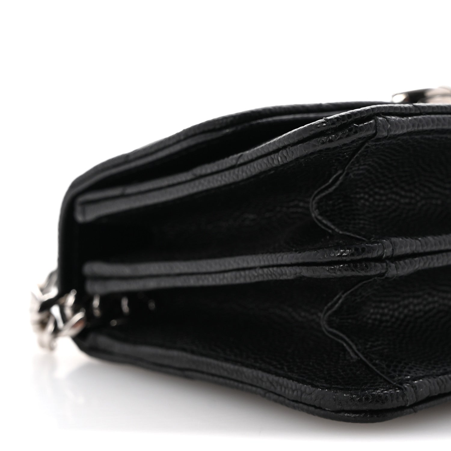 Chanel Caviar Quilted Pick Me Up Clutch With Chain Black 10 of 13
