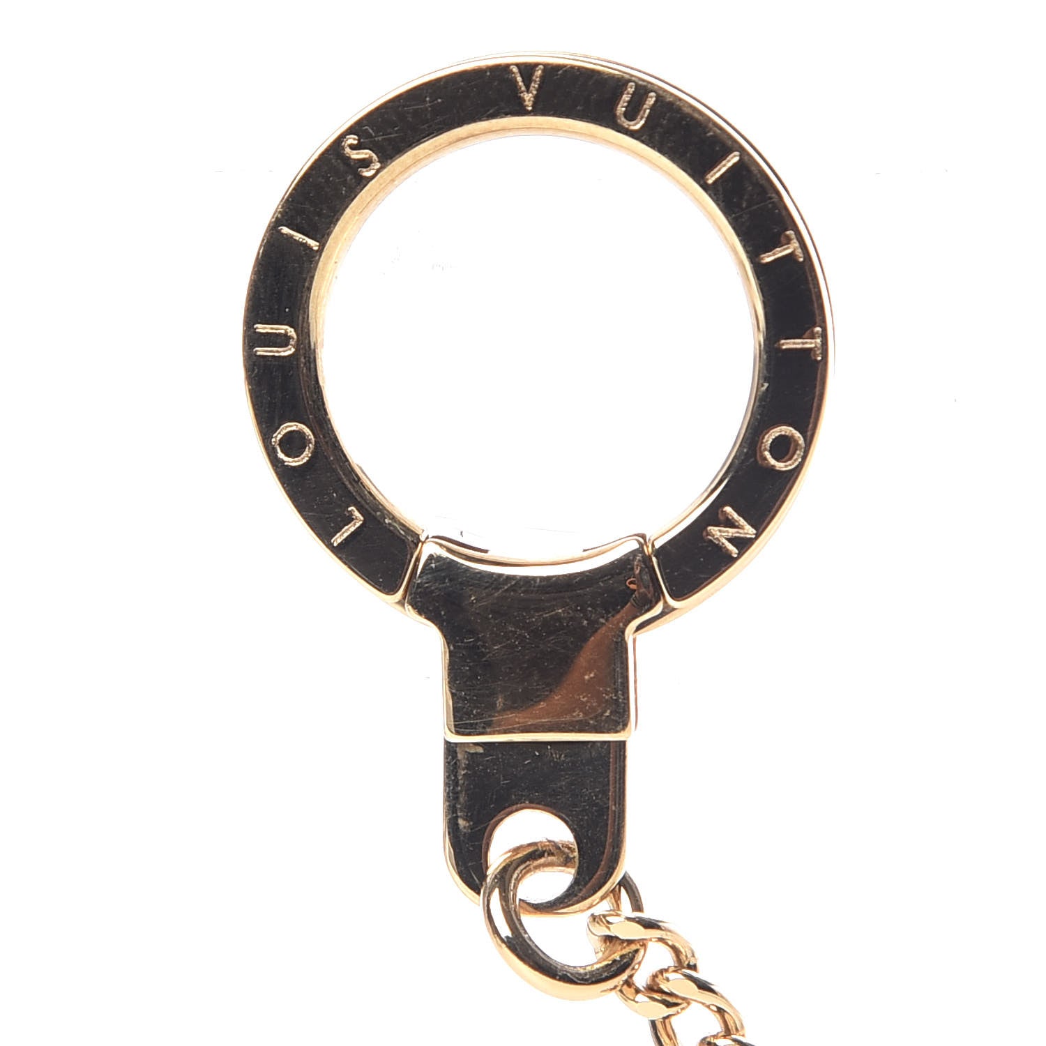 Louis Vuitton Metal Pochette Extender Key Ring Chain Gold 4 of 4