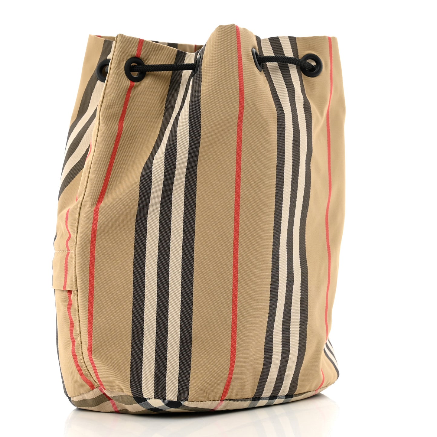 Econyl Icon Stripe Phoebe Drawcord Pouch Archive Beige