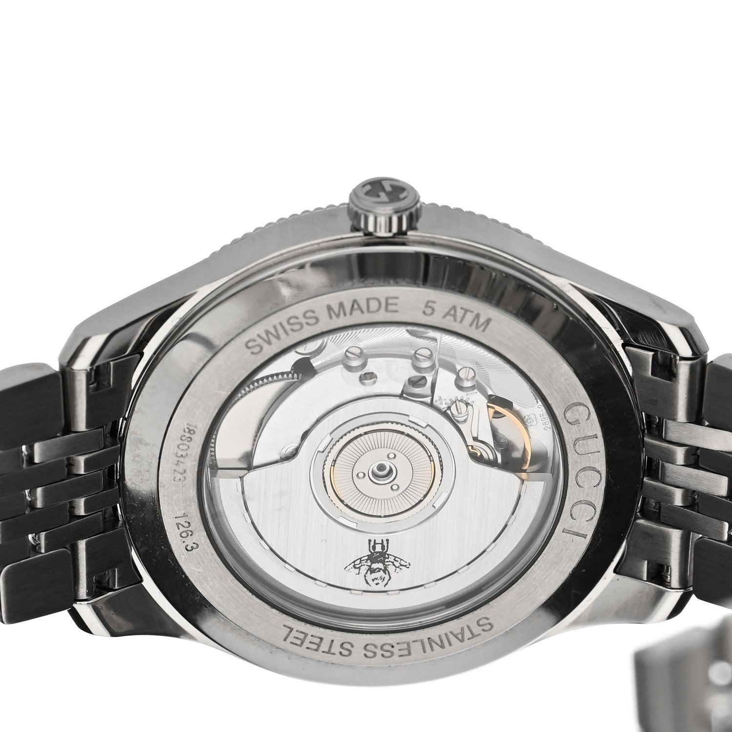 Gucci Stainless Steel 40mm G-Timeless Charm Automatic Watch Black Black 4 of 4