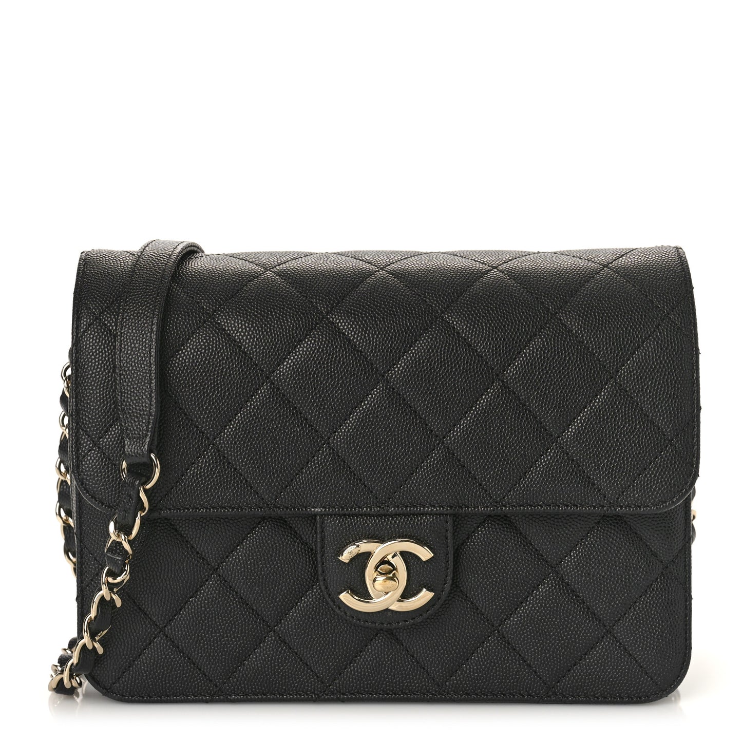 Caviar Quilted Large Like A Wallet Flap Black