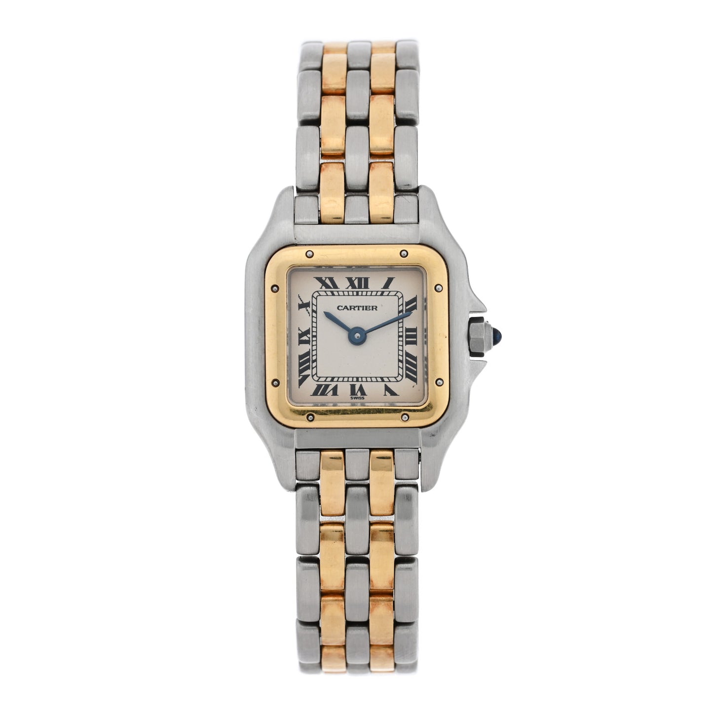 Stainless Steel 18K Yellow Gold 22mm Panthere Quartz Watch