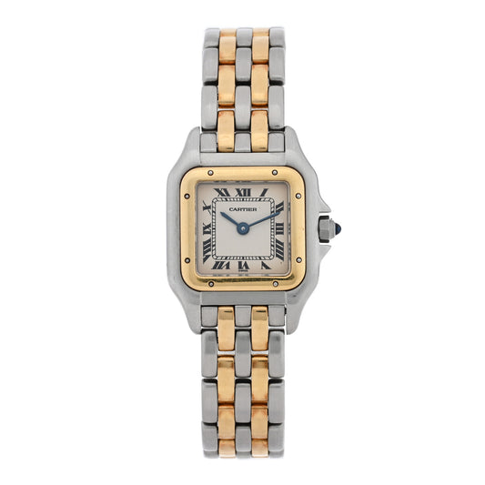 Stainless Steel 18K Yellow Gold 22mm Panthere Quartz Watch