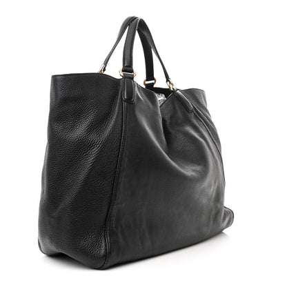 Gucci Pebbled Calfskin Large Soho Shoulder Bag Black 3 of 13