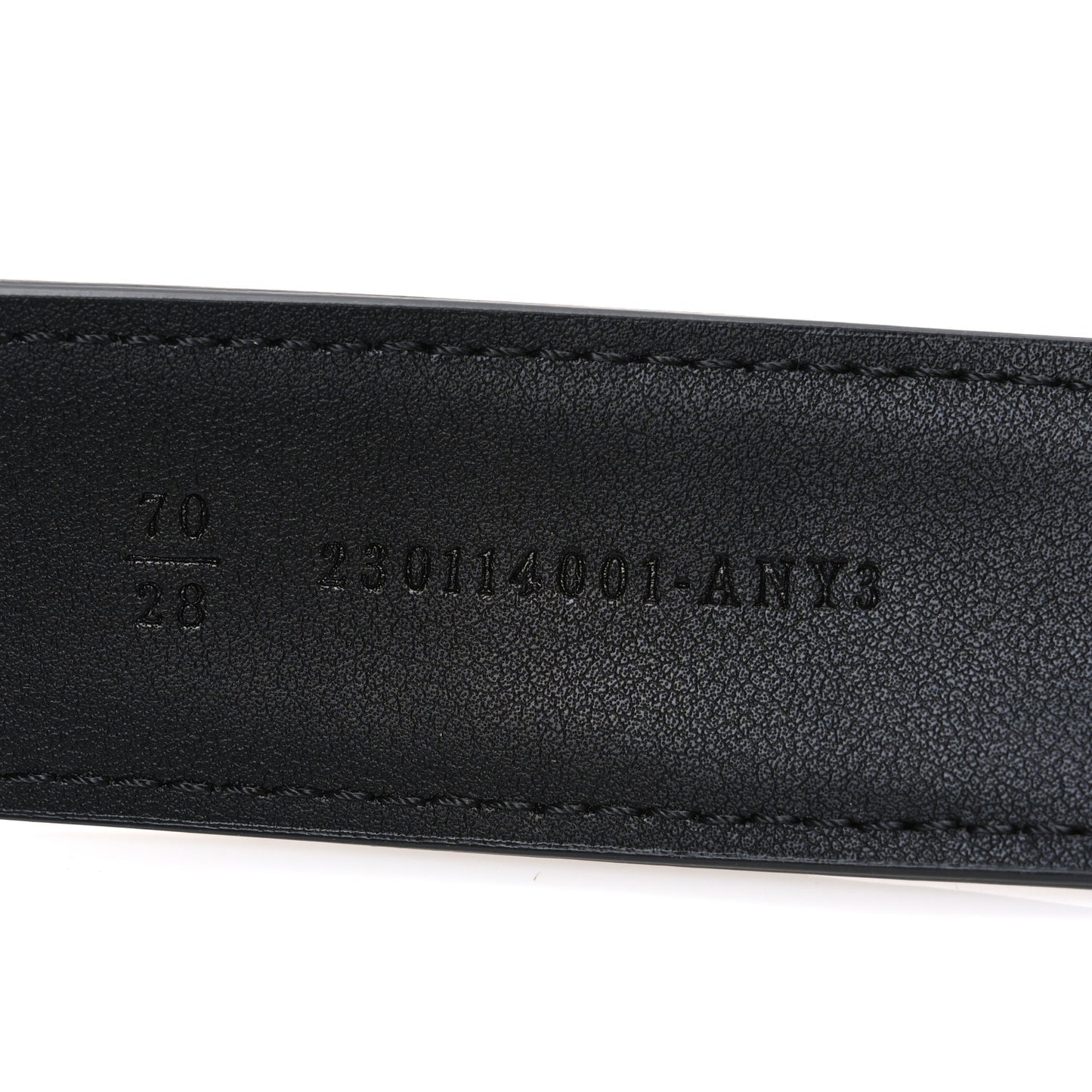 X MARC JACOBS Canvas Vitello King FF Belt 70 28 Black White