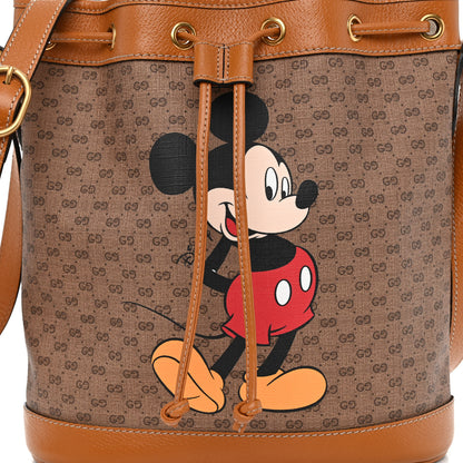 Gucci X DISNEY Mini Vintage GG Supreme Monogram Bucket Bag Beige Vintage Sun Oil 8 of 12