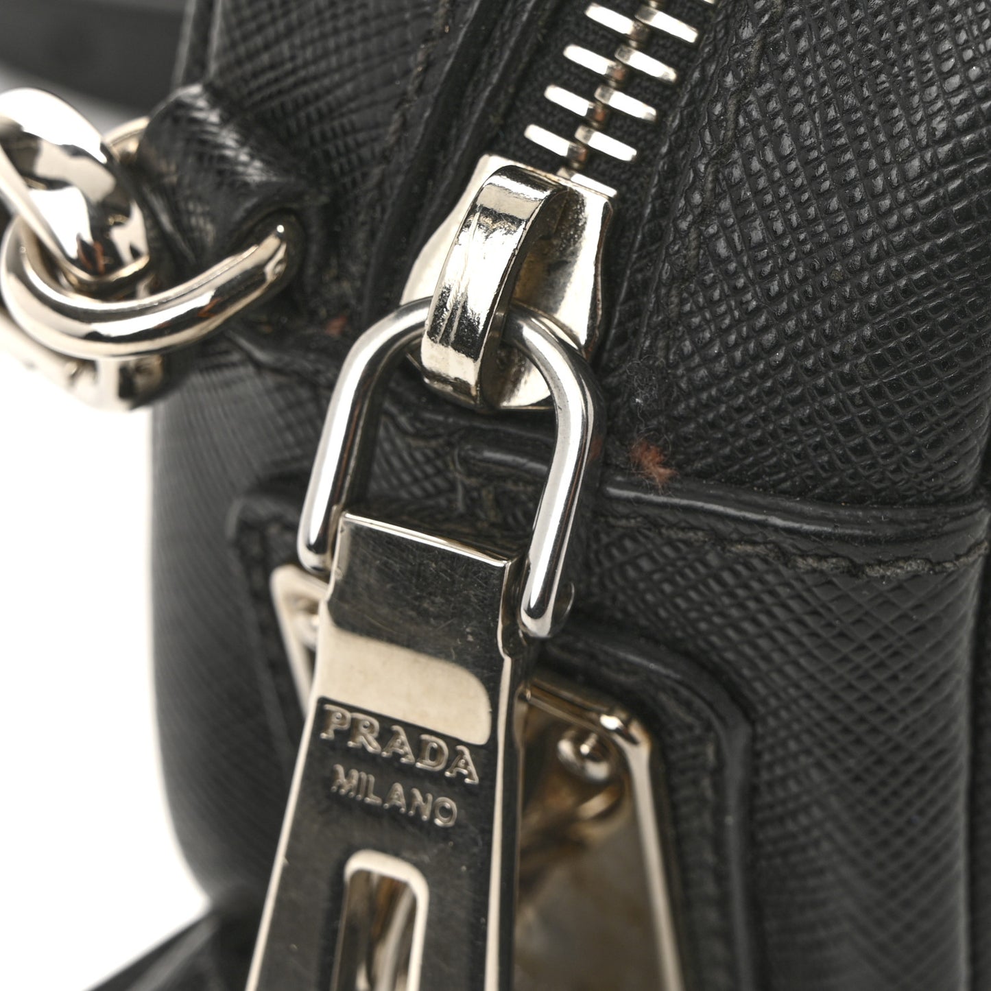 Saffiano Buckle Camera Bag Black