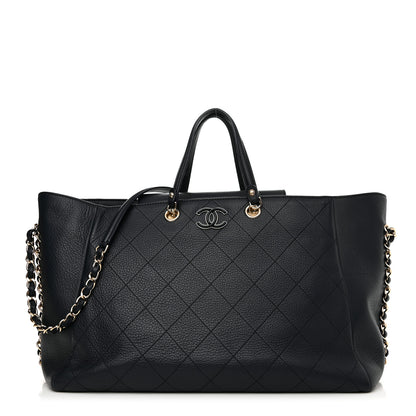 Chanel Bullskin Stitched Large Shopping Bag Black 1 of 11