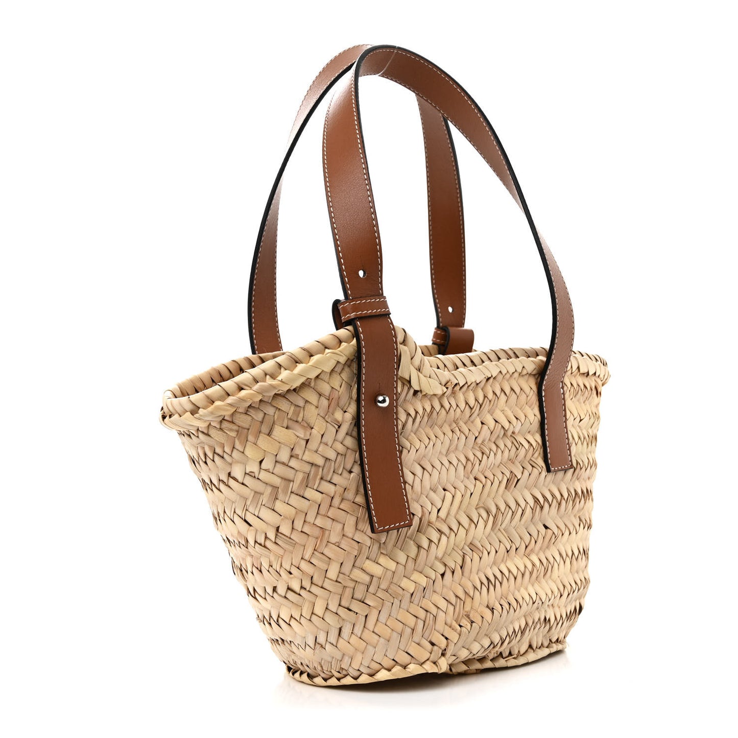 Raffia Small Basket Tote Bag Natural Tan