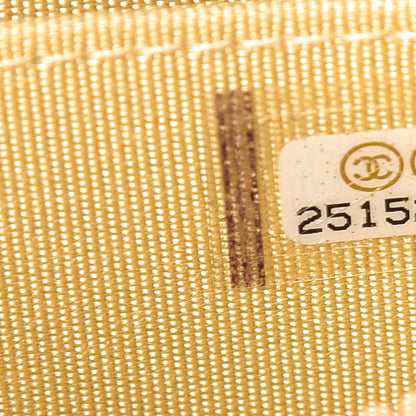 Chanel Lambskin Quilted Zip Around Coin Purse Wallet Light Yellow 7 of 8