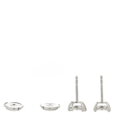 Tiffany Platinum Diamond .64ct Small Victoria Earrings 3 of 7