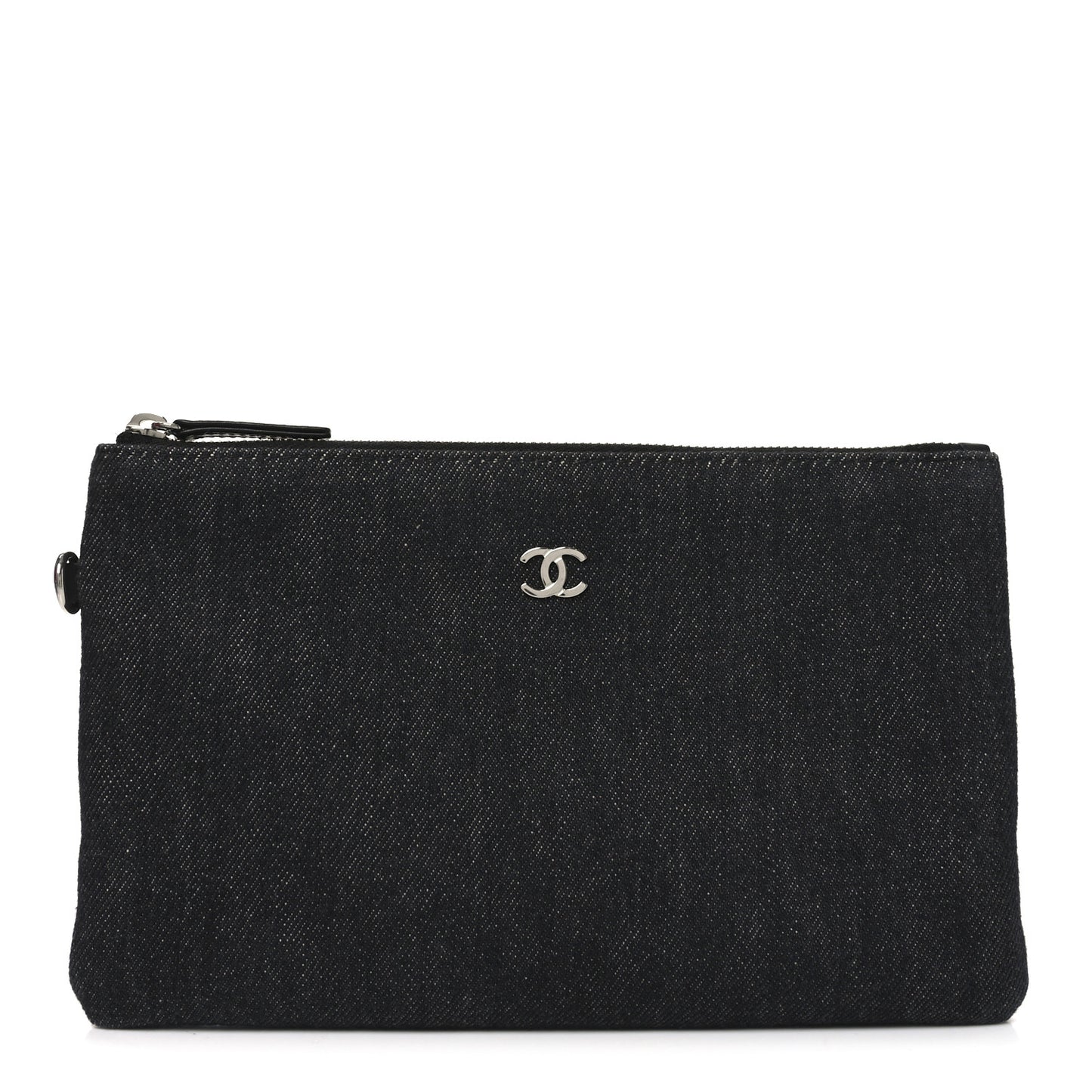 Denim Chanel 22 Removable Pouch Black