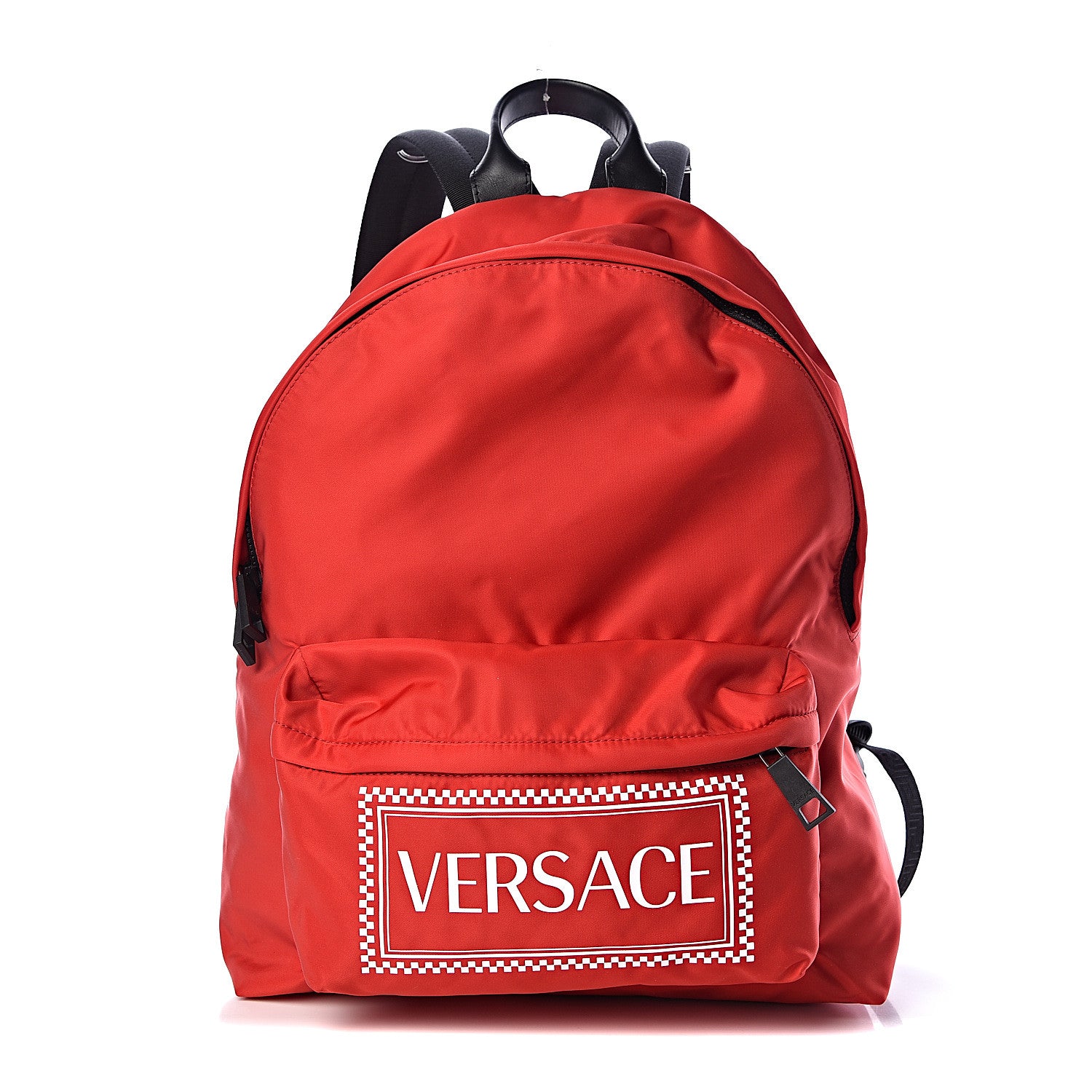 Versace Nylon 90's Vintage Logo Backpack Red White 1 of 9