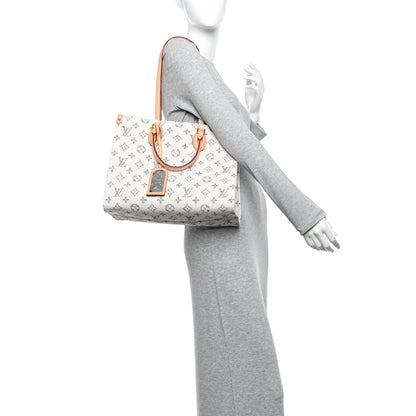 Louis Vuitton Monogram Jacquard Nautical Onthego MM Multicolor Beige 2 of 9