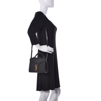 Saint Laurent Grain de Poudre Mini Classic Monogram Cassandra Top Handle Black 2 of 9