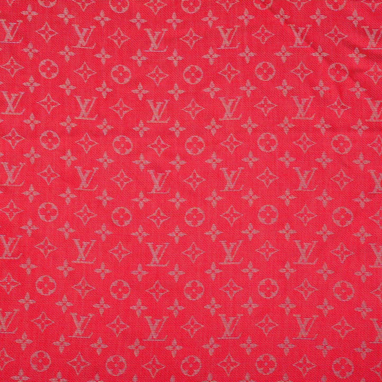 Wool Silk Monogram Rainbow Shawl Rubis