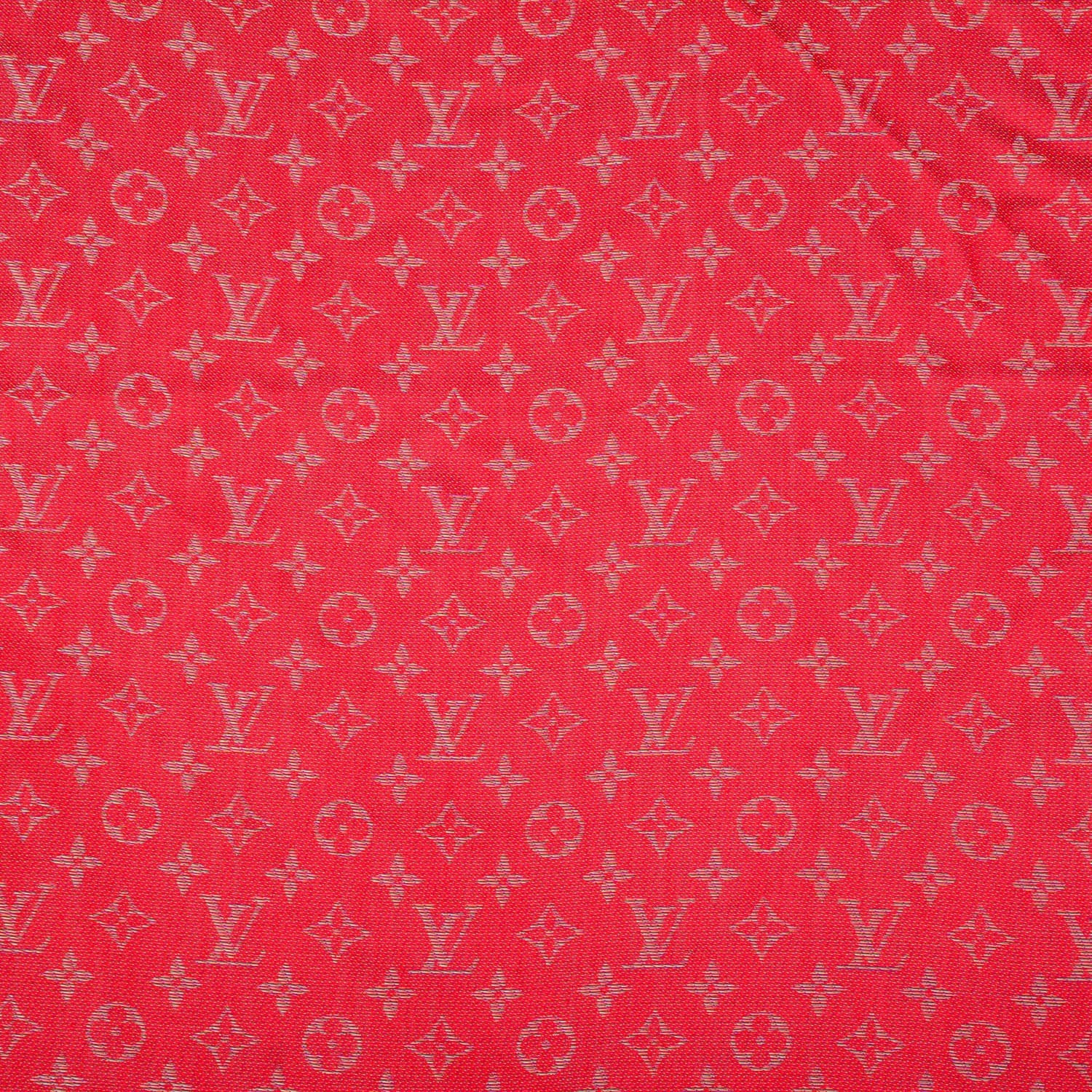 Louis Vuitton Wool Silk Monogram Rainbow Shawl Rubis 1 of 5