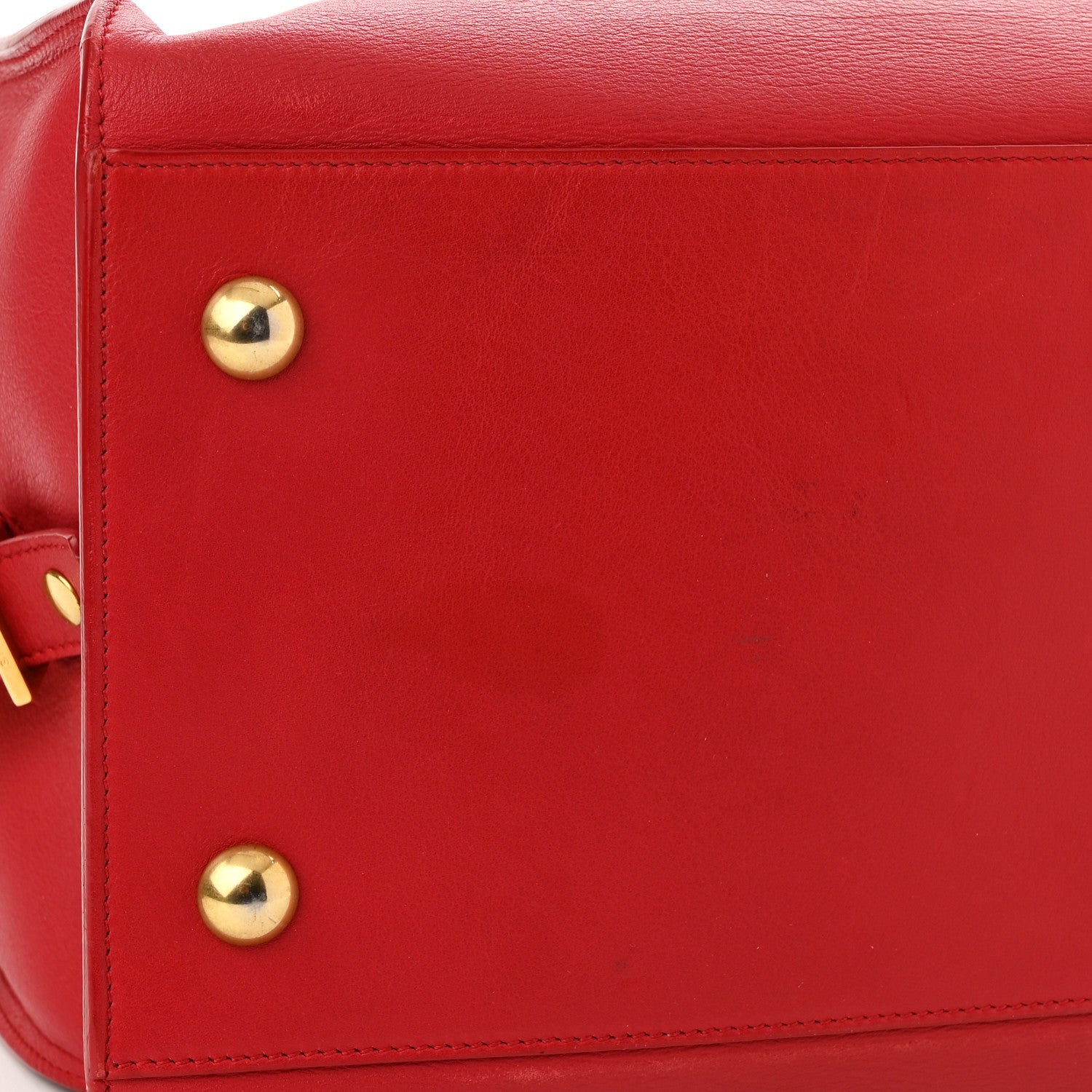 Saint Laurent Calfskin Medium Classic Y Cabas Red 10 of 11