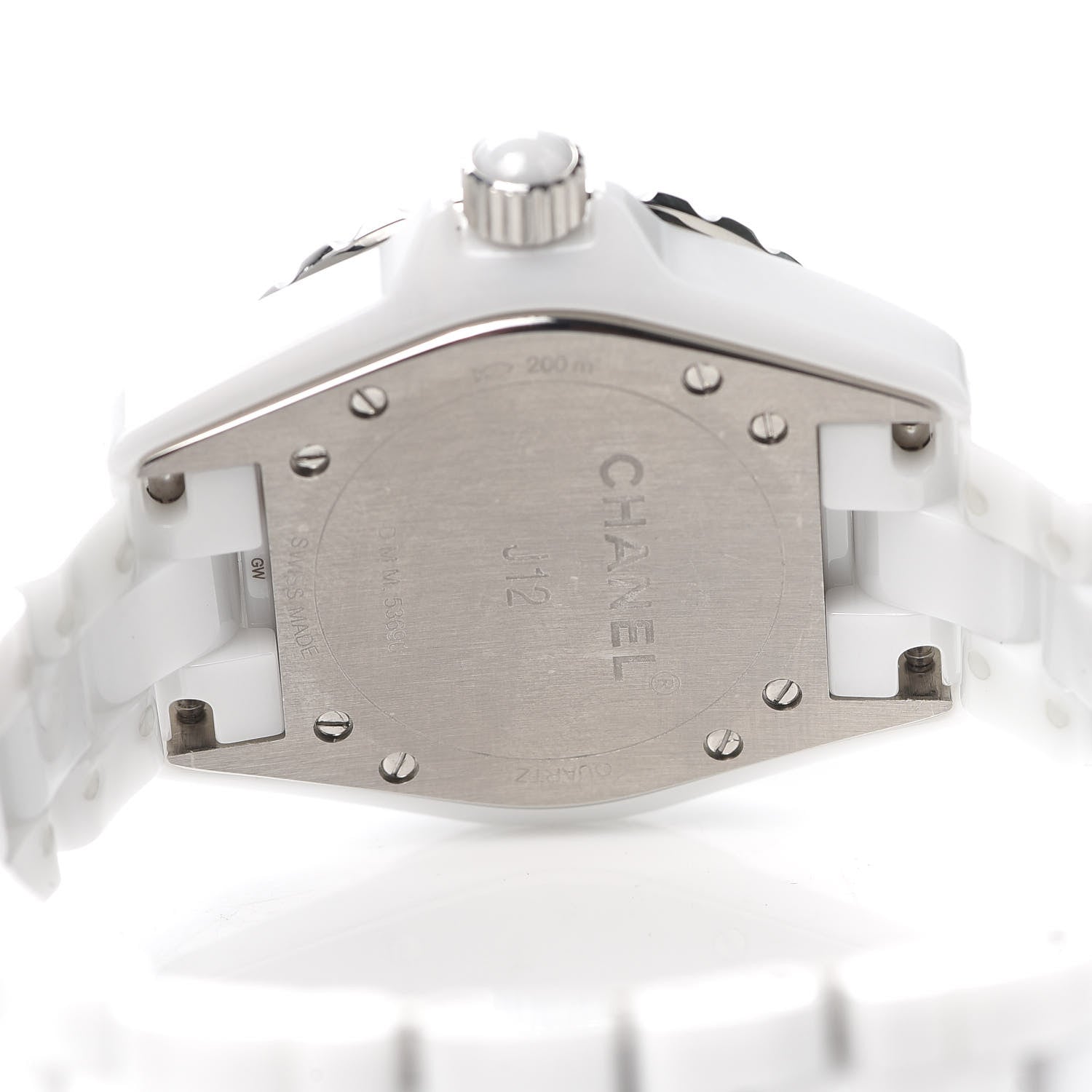 Chanel Stainless Steel Ceramic 33mm J12 Quartz Watch White 4 of 6