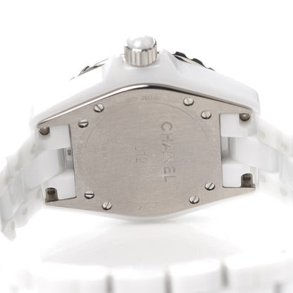 Chanel Stainless Steel Ceramic 33mm J12 Quartz Watch White 4 of 6