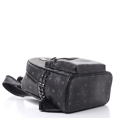 MCM Visetos Small Side Stud Stark Backpack Black 4 of 9
